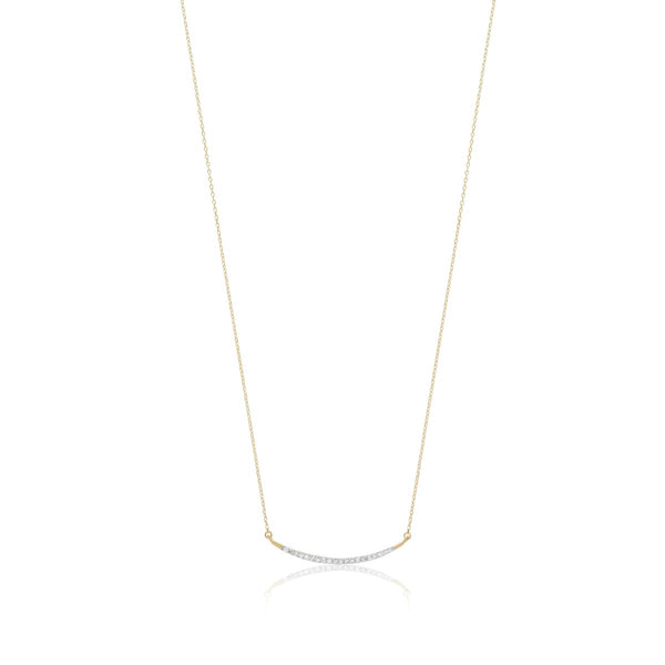 Large Pave Curve Necklace