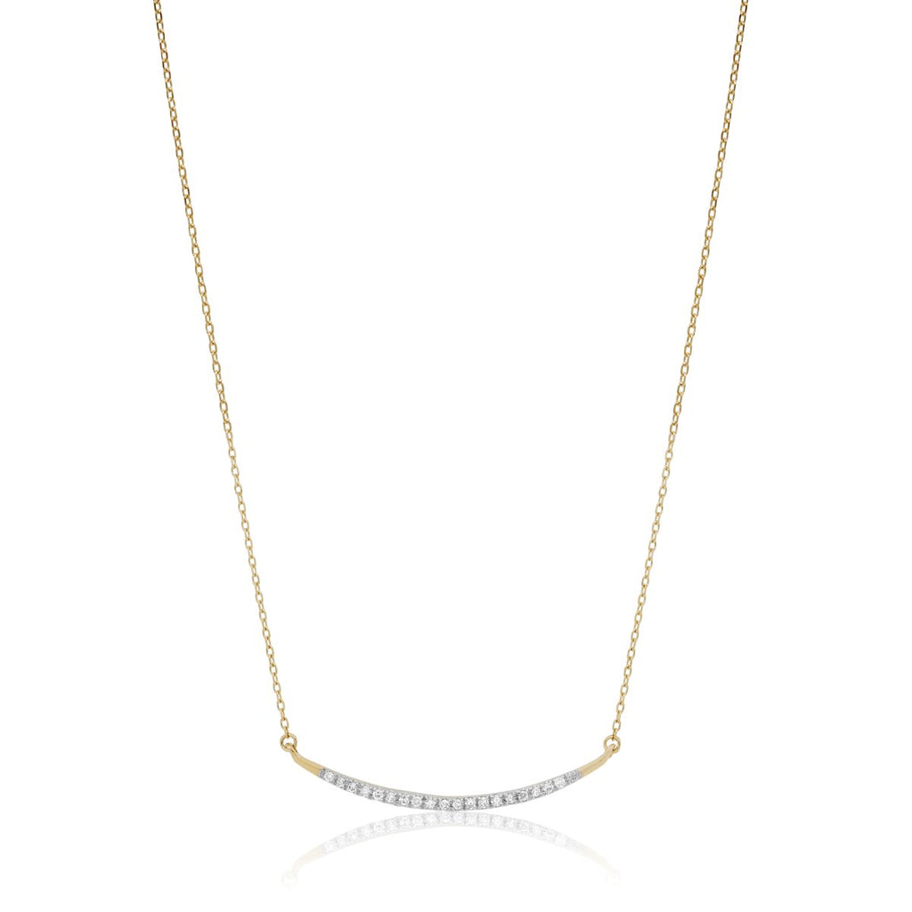 Large Pave Curve Necklace