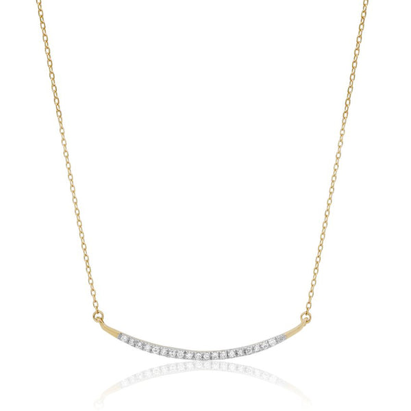 Large Pave Curve Necklace
