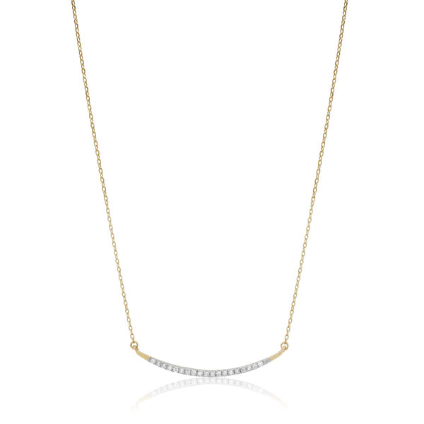 Large Pave Curve Necklace