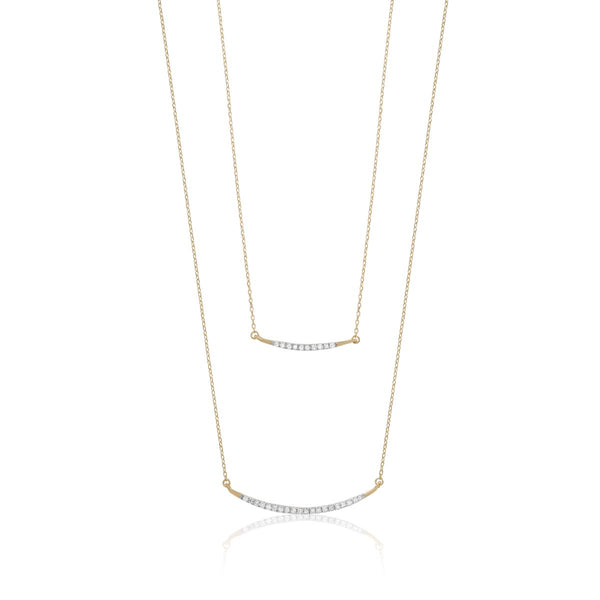 Large Pave Curve Necklace
