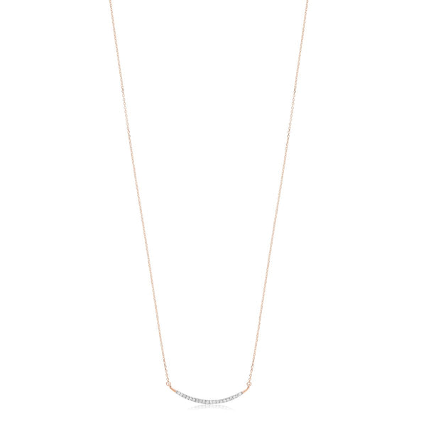 Large Pave Curve Necklace