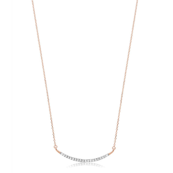 Large Pave Curve Necklace