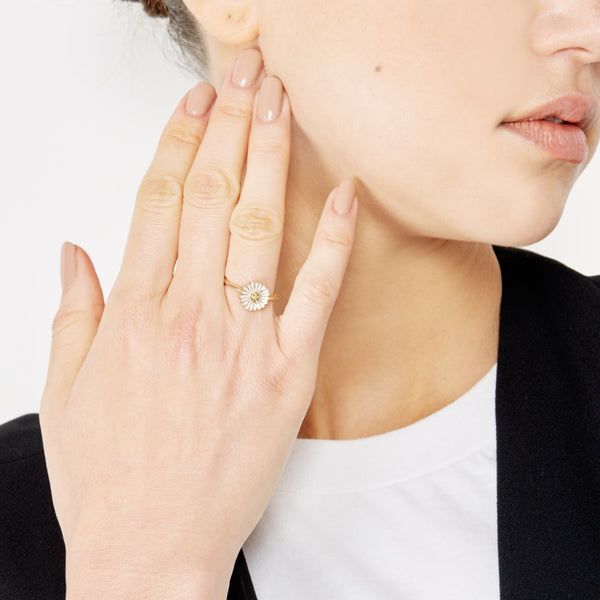 Daisy Enamel Stacking Ring