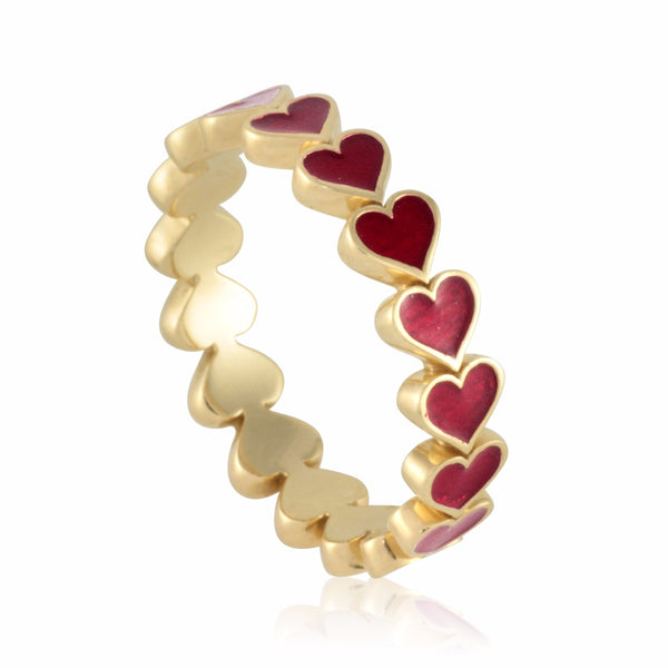 Gold Heart Stacking Ring