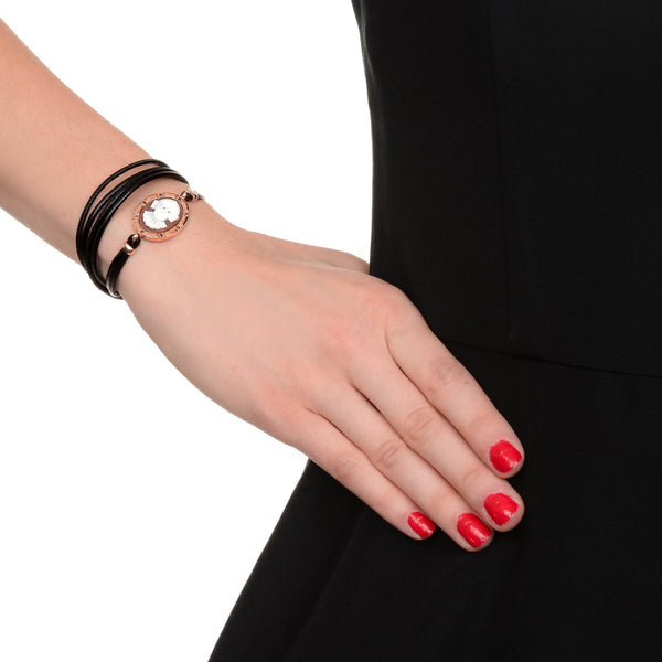 Amedeo Jewelry Black Diamond Robot Cameo Ring