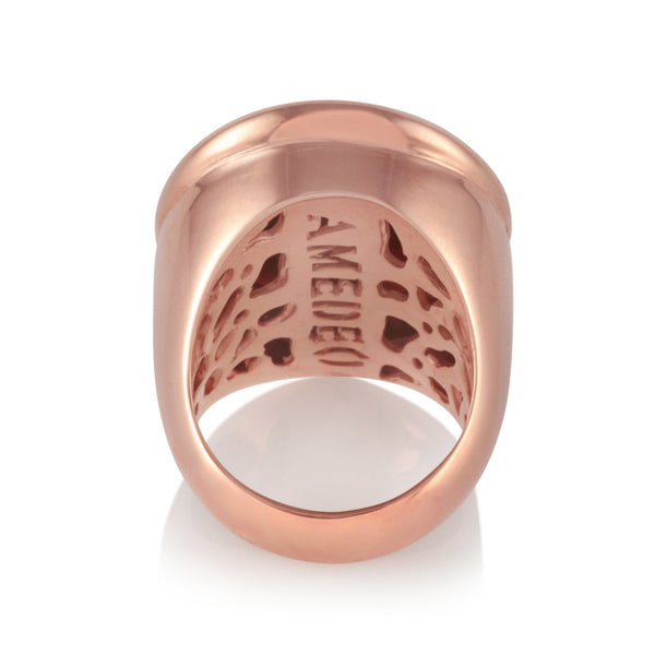 Amedeo Jewelry Unicorn Cameo Ring With White Diamonds