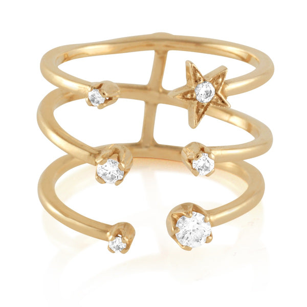 Diamond Triple Band Ring