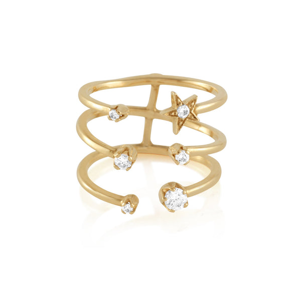 Diamond Triple Band Ring