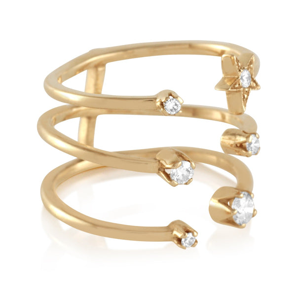 Diamond Triple Band Ring