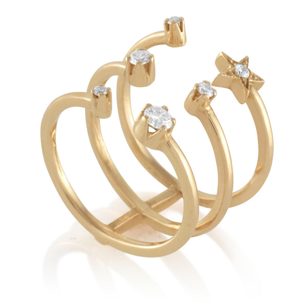 Diamond Triple Band Ring