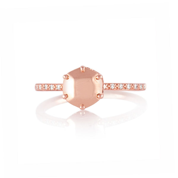 Hazeline Rose Gold Solitaire Ring