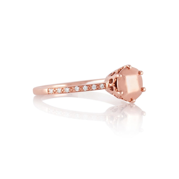 Hazeline Rose Gold Solitaire Ring