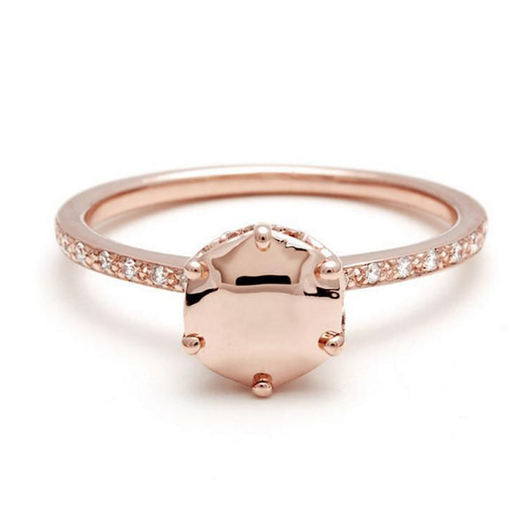 Hazeline Rose Gold Solitaire Ring