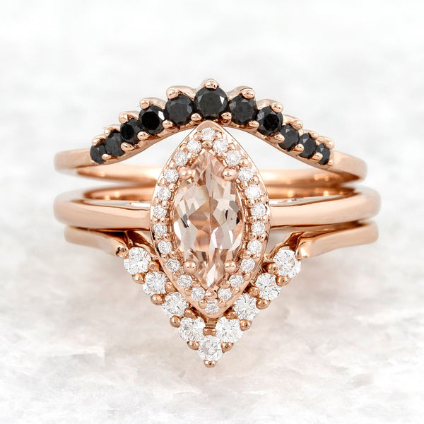 Chevron White Diamond Ring
