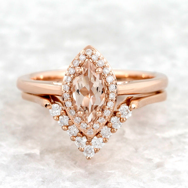 Chevron White Diamond Ring