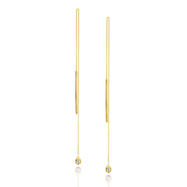 14k Gold Lily Earrings