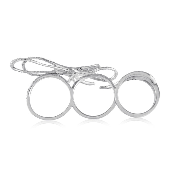 Cross Finger Bow Ring