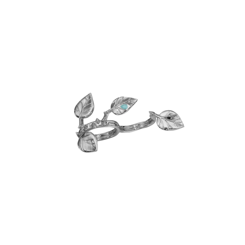 Crows Nest Silver Vermeil Two Finger Who Needs A Rose Ring