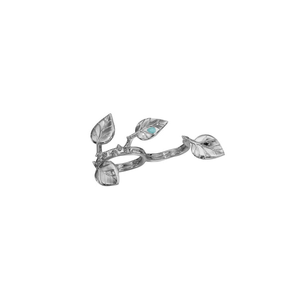 Crows Nest Silver Vermeil Two Finger Who Needs A Rose Ring