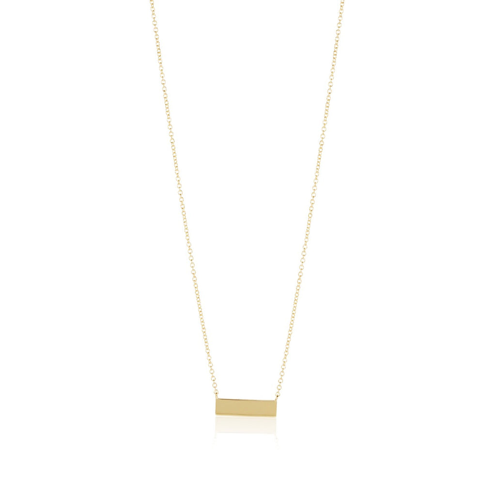 Diamond Double Triangle Mini Nameplate Necklace