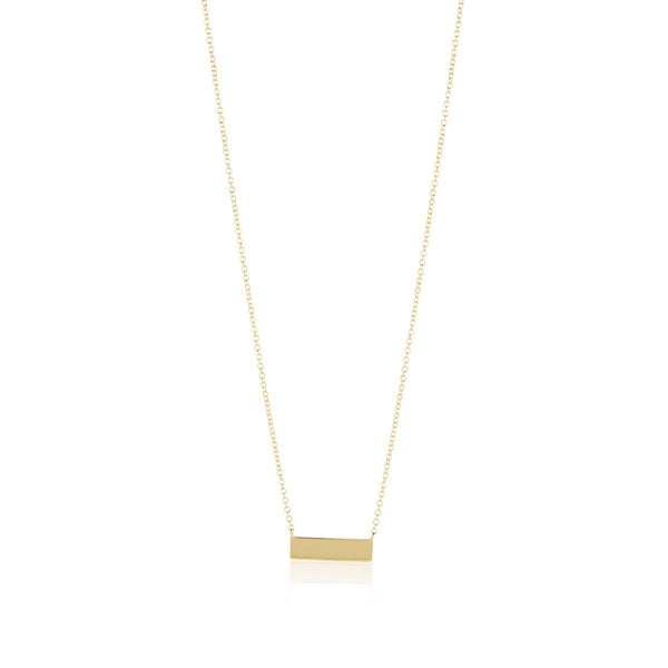 Diamond Double Triangle Mini Nameplate Necklace