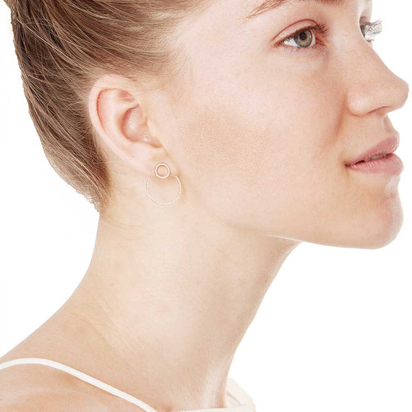 Diamond Halo Ear Jackets