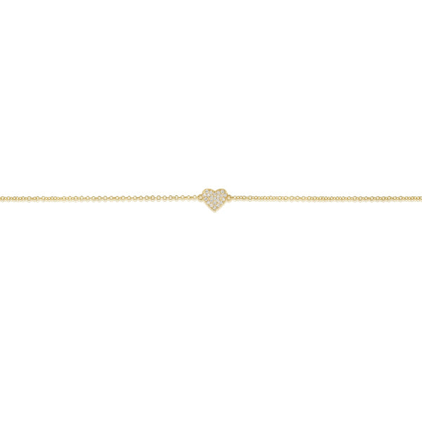Diamond Heart Chain Bracelet