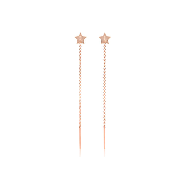 Diamond Shooting Star Threader Earrings