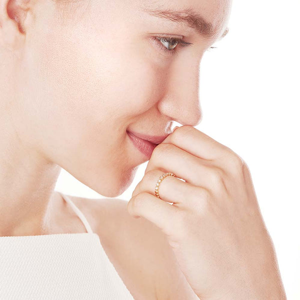 Diamond Bezel Stack Ring