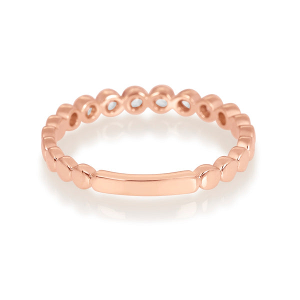 Diamond Bezel Stack Ring