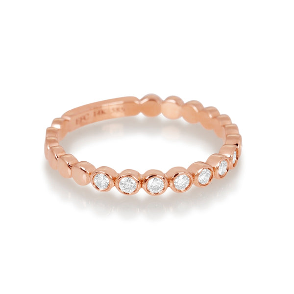 Diamond Bezel Stack Ring