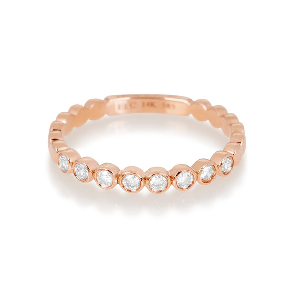 Diamond Bezel Stack Ring