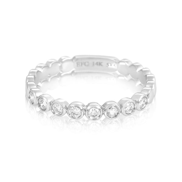 Diamond Bezel Stack Ring