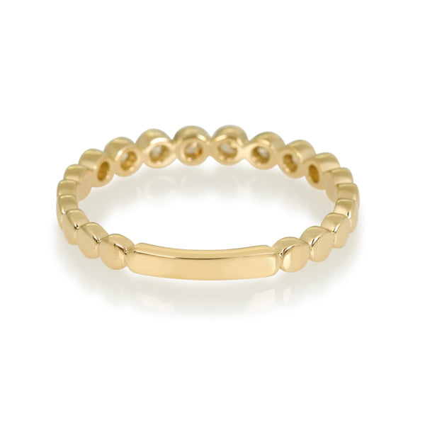 Diamond Bezel Stack Ring