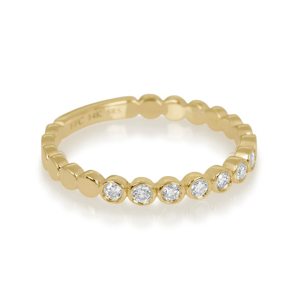 Diamond Bezel Stack Ring