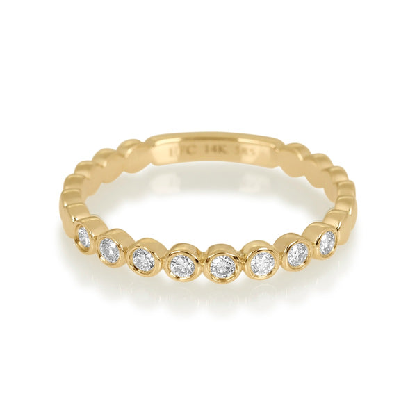 Diamond Bezel Stack Ring