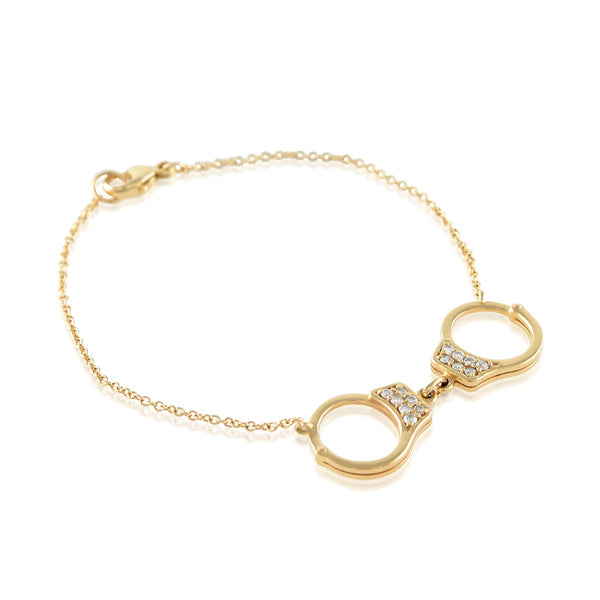 14k Gold Handcuff Charm