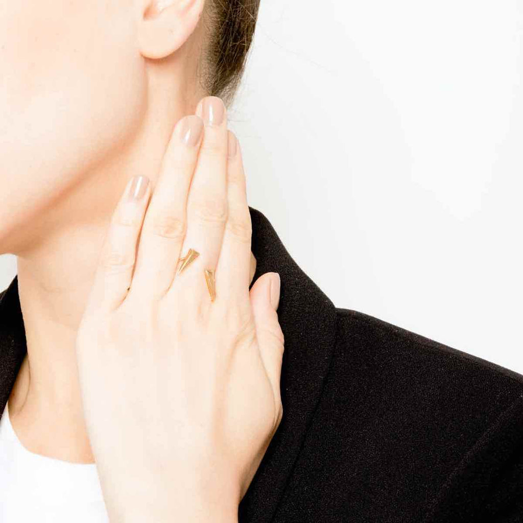 Double Pyramid Ring