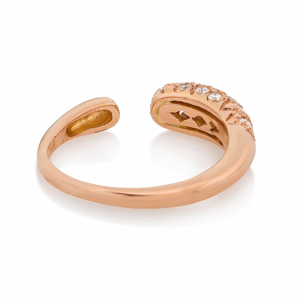 Faraone Mennella 18k Rose Gold Diamond Gocce Ring