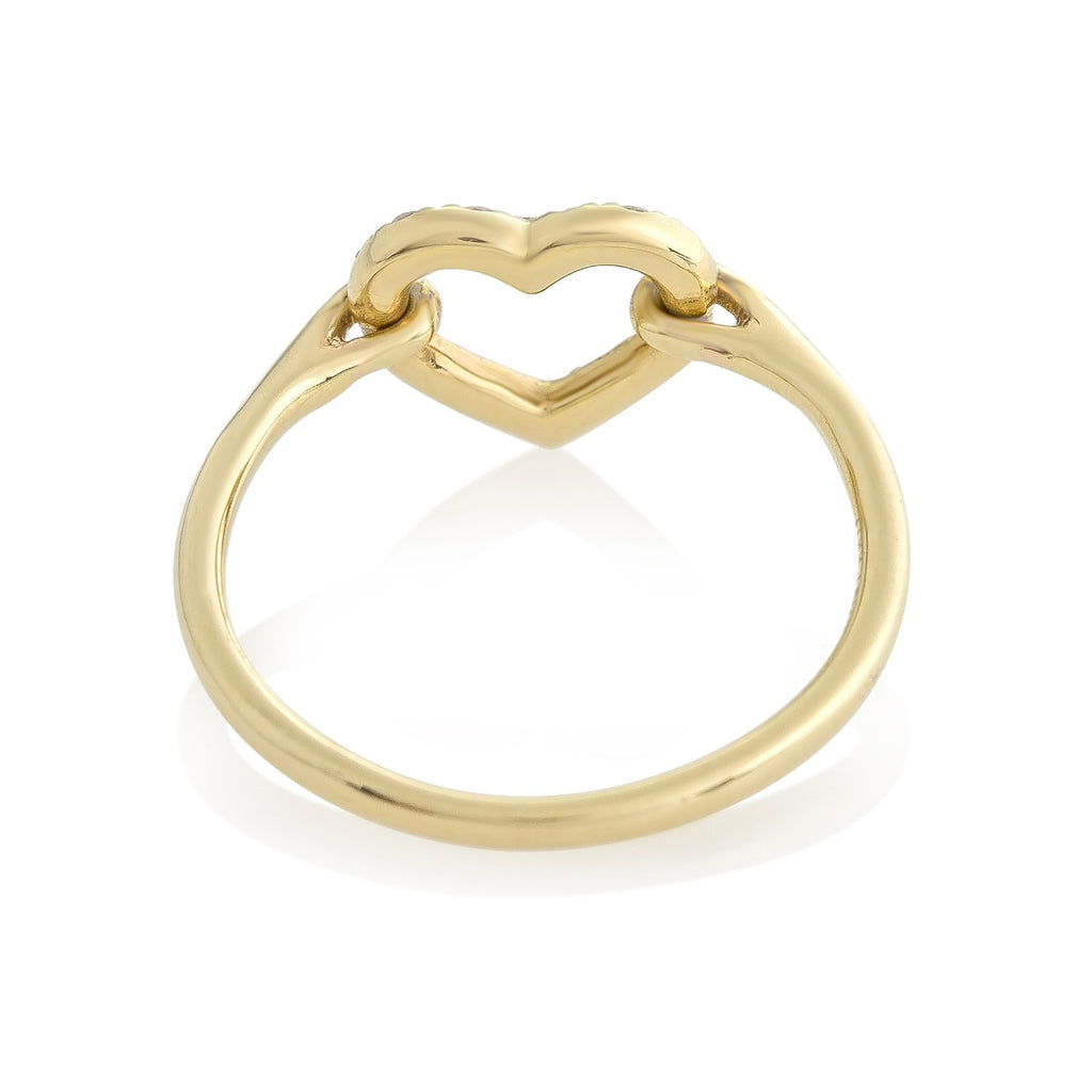 Diamond Open Heart Ring