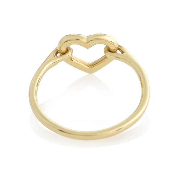 Diamond Open Heart Ring