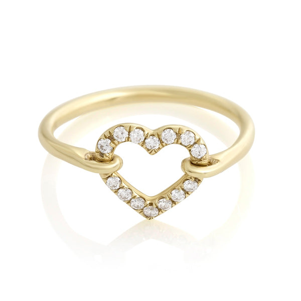 Diamond Open Heart Ring