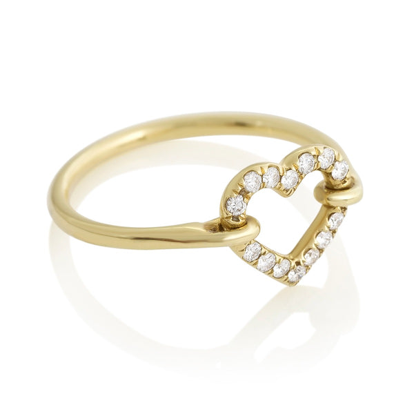 Diamond Open Heart Ring