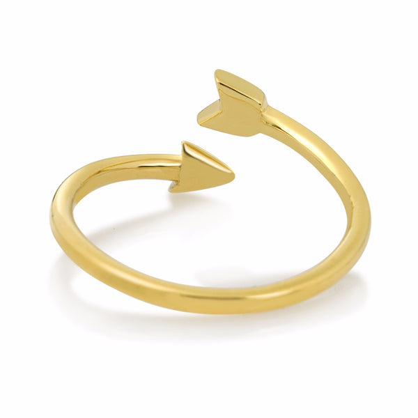 18k Yellow Gold Arrow Ring