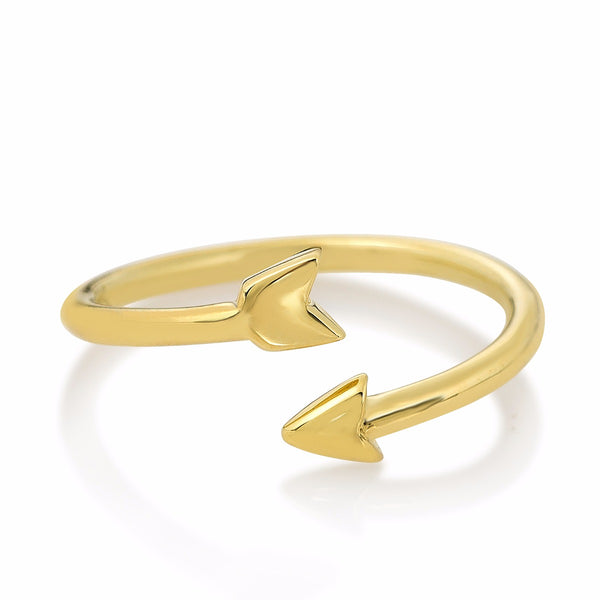 18k Yellow Gold Arrow Ring