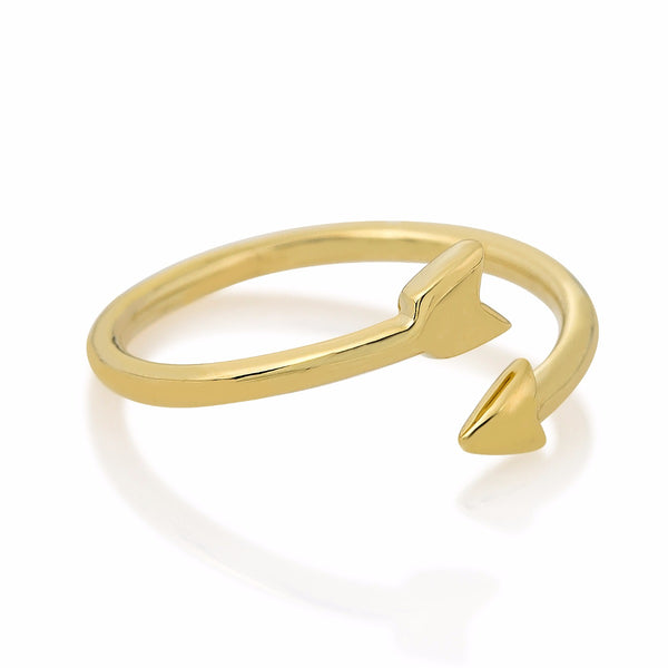 18k Yellow Gold Arrow Ring