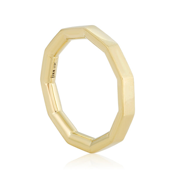Gold Hendecagon Ring