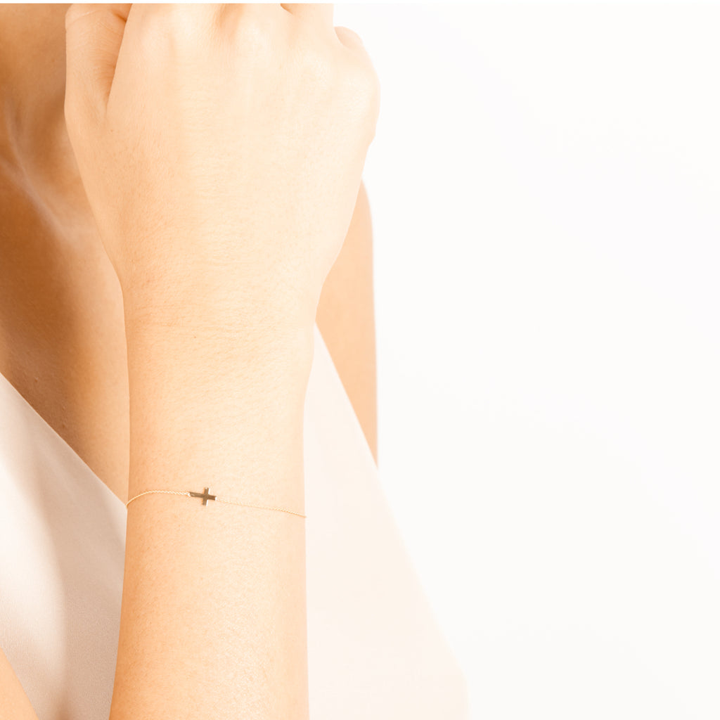 Gold Cross Bracelet