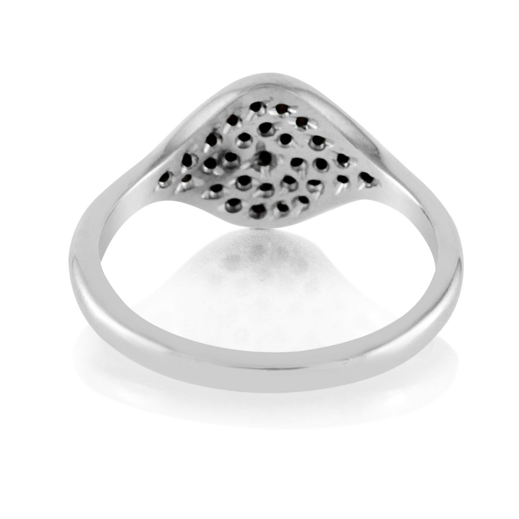 Cats Eye Diamond and Sapphire Ring